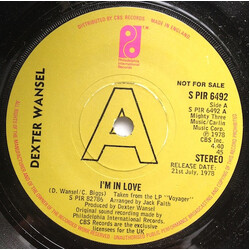 Dexter Wansel I'm In Love / Solutions USED VINYL 7INCH 45 RPM PROMO