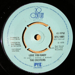 The Exciters Love You Baby USED VINYL 7INCH 45 RPM SINGLE
