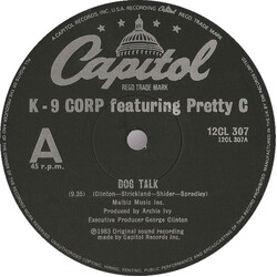K-9 Corp / Pretty C / George Clinton Dog Talk / Man's Best Friend USED VINYL 12INCH 45 RPM SINGLE