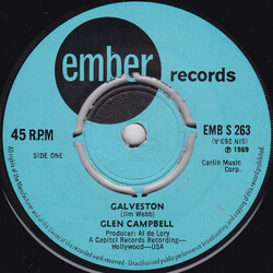Glen Campbell Galveston USED VINYL 7INCH 45 RPM SINGLE