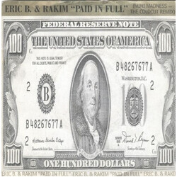 Eric B. & Rakim Paid In Full (Mini Madness - The Coldcut Remix) USED VINYL 7INCH 45 RPM