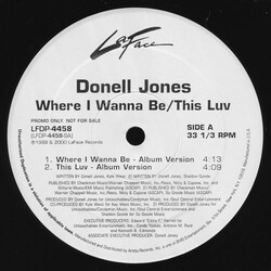 Donell Jones Where I Wanna Be / This Luv USED VINYL 12INCH PROMO