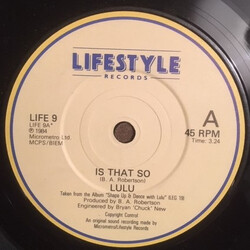 Lulu Is That So USED VINYL 7INCH 45 RPM SINGLE