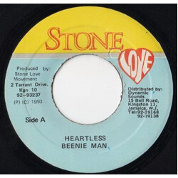Beenie Man Heartless USED VINYL 7INCH 45 RPM