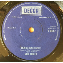 Mick Jagger Memo From Turner / Natural Magic USED VINYL 7INCH 45 RPM SINGLE