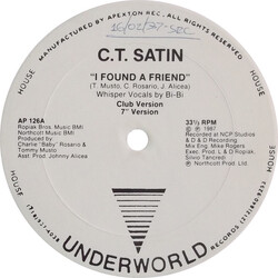 C.T. Satin I Found A Friend USED VINYL 12INCH 33 S RPM