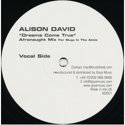 Alison David Dreams Come True (Afronaught Mix) USED VINYL 12INCH 45 RPM
