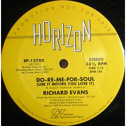 Richard Evans (2) Do-Re-Me-For-Soul (Use It Before You Lose It) USED VINYL 12INCH PROMO