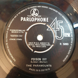The Paramounts Poison Ivy USED VINYL 7INCH 45 RPM SINGLE