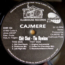 Cajmere Chit Chat - The Remixes USED VINYL 12INCH 33 S RPM