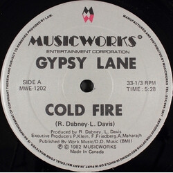 Gypsy Lane Cold Fire USED VINYL 12INCH 33 S RPM
