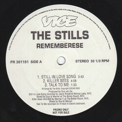 The Stills Rememberese USED VINYL 12INCH 33 S RPM EP PROMO