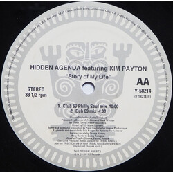 Hidden Agenda (2) / Kim Payton Story Of My Life USED VINYL 12INCH 33 S RPM STEREO