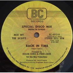 Brooklyn Express Back In Time / You Need A Change Of Mind USED VINYL 12INCH 33 S RPM STEREO