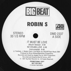 Robin S. It Must Be Love USED VINYL 12INCH 33 S RPM PROMO