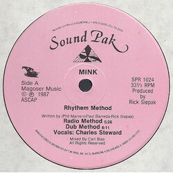 Mink Rhythem Method USED VINYL 12INCH 33 S RPM