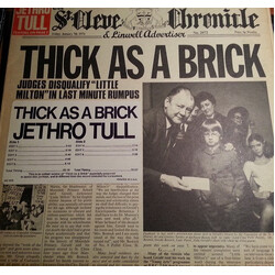 Jethro Tull Thick As A Brick Vinyl LP USED
