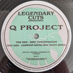 Q Project Deep Concentration EP USED VINYL 12INCH 45 RPM EP REMASTERED