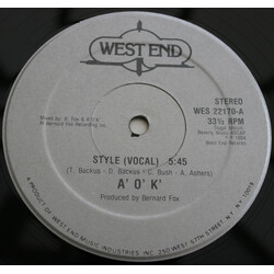 A' O' K' Style USED VINYL 12INCH 33 S RPM SINGLE STEREO