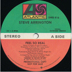 Steve Arrington Feel So Real USED VINYL 12INCH 33 S RPM MAXI-SINGLE PROMO