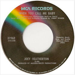 Joey Heatherton When You Call Me Baby USED VINYL 7INCH SINGLE REISSUE