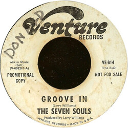 The Seven Souls Groove In USED VINYL 7INCH 45 RPM SINGLE PROMO STYRENE