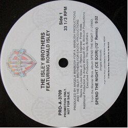 The Isley Brothers / Ronald Isley Spend The Night (Remix) USED VINYL 12INCH 33 S RPM PROMO
