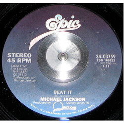 Michael Jackson Beat It Vinyl 7" USED