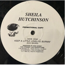 Sheila Hutchinson-Whitt Keep A Little Lovelite Burnin' / I'll Be There For You USED VINYL 12INCH PROMO