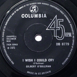 Gilbert O'Sullivan I Wish I Could Cry / Mr. Moody's Garden USED VINYL 7INCH 45 RPM SINGLE