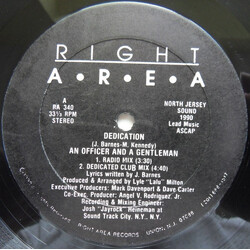 An Officer And A Gentleman Dedication USED VINYL 12INCH 33 S RPM