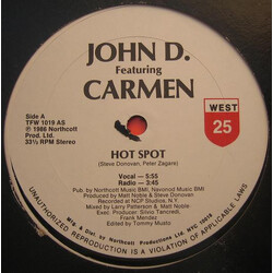 John D / Carmen Padilla Hot Spot USED VINYL 12INCH 33 S RPM