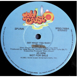 Spunk (6) Get What You Want / Tighten It Up USED VINYL 12INCH 45 RPM PROMO