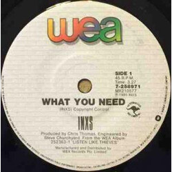 INXS What You Need USED VINYL 7INCH 45 RPM SINGLE