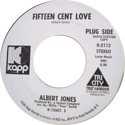 Albert Jones (3) Fifteen Cent Love USED VINYL 7INCH 45 RPM PROMO