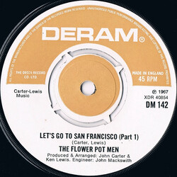 Flower Pot Men Let's Go To San Francisco (Parts 1 & 2) USED VINYL 7INCH 45 RPM SINGLE REPRESS