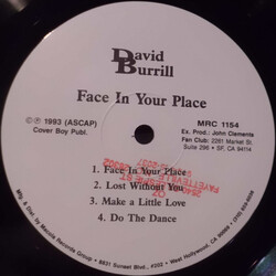 David Burrill Face In Your Place USED VINYL 12INCH EP