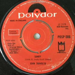 John Travolta Sandy USED VINYL 7INCH 45 RPM SINGLE