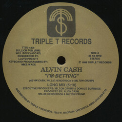 Alvin Cash I'm Betting USED VINYL 12INCH 33 S RPM