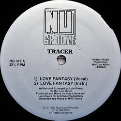 Tracer Love Fantasy USED VINYL 12INCH 33 S RPM