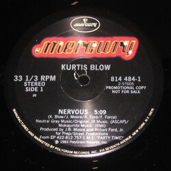 Kurtis Blow Nervous USED VINYL 12INCH PROMO