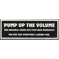 Greed Pump Up The Volume USED VINYL 12INCH 33 S RPM