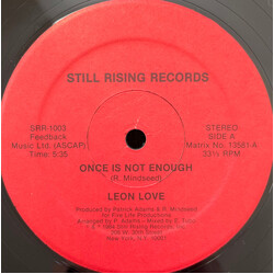 Leon Love Once Is Not Enough USED VINYL 12INCH 33 S RPM STEREO