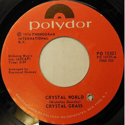 Crystal Grass Crystal World USED VINYL 7INCH 45 RPM SINGLE STYRENE