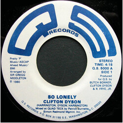 Clifton Dyson So Lonely / I'm Giving Up USED VINYL 7INCH 45 RPM