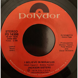 Jackson Sisters I Believe In Miracles / (Why Can't We Be) More Than Just Friends USED VINYL 7INCH 45 RPM STYRENE