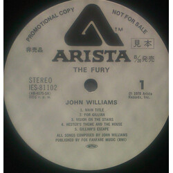 John Williams (4) The Fury (Original Soundtrack Recording) Vinyl LP USED