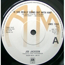 Joe Jackson Is She Really Going Out With Him? USED VINYL 7INCH 45 RPM SINGLE REISSUE