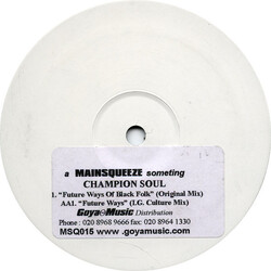 Champion Soul / Karen Gibson Roc Future Ways Of Black Folk USED VINYL 12INCH 33 S RPM PROMO WHITE LABEL