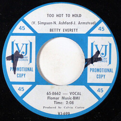 Betty Everett Too Hot To Hold USED VINYL 7INCH 45 RPM PROMO